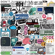 HOT 50PCS Funny Programming Meme Stickers Cartoon Docker Html Cloud Language Decals for Computer Lap