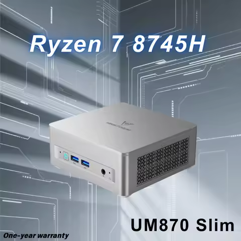 MINISFORUM UM870 Slim Ryzen 7 8745H Mini PC Window 11 Pro DDR5 5600Mhz NVME SSD PCIE 4.0 WiFi6E BT5.