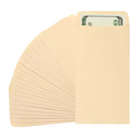 25Pcs 16.5x8.89cm Money Envelope Cash Envelopes Money Holder Bags Budgeting Saving Challenge Letter 
