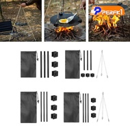 [Perfk1] Cooker Grill Tripod Campfire Tripod Lightweight Rack Baking Pan Tripod Grill Pan Tripod for Backpacking Camping Fishing BBQ