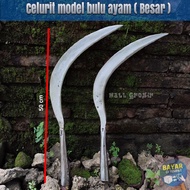 Arit Celuritan Madura Super Tajam - Arit Sabit Madura Baja Asli -  Cluritan Model Bulu Ayam - Arit J