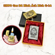 BẬT LỬA ZIPPO GAS ĐÁ HÌNH ÁCH BÍCH G-14 ( CÓ HỘP )