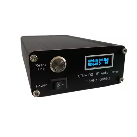 New ATU-100 1.8-50MHz 100W ATU-100 Automatic Antenna Tuner by N7DDC 7x7 0.91 OLED Aluminum Case Batt