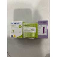 Bionime GS550 Blood Glucose Test Strip 25s + Soft Twist Lancets 25s + Alcohol Pads 25s EXP:06/2026 (