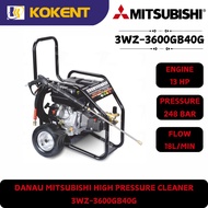 DANAU MITSUBISHI HIGH PRESSURE CLEANER 3WZ-3600 C/W GB40G MITSUBISHI PETROL ENGINE (13HP 248BAR 3600