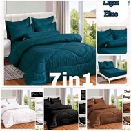 Cadar hotel 7 in 1 Chadar hotel style CADAR HQ + COMFORTER + Bedsheet QUEEN 7 IN 1 ready stock