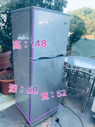 超抵🔥$1299 雪櫃 (雙門惠而浦 )WF195/8 銀面 95%新 148CM高 100%正常 (可轉左門鉸/右門鉸) 洗衣機 二手電器 拆舊 搬屋 貨到付款