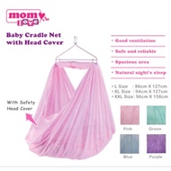 Mom Love Baby Cradle Net with head cover size XL 94cm x 127cm