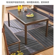 ✕ Outdoor tent sunshade and rainproof gazebo sun board anti-corrosion plastic wood with table chair