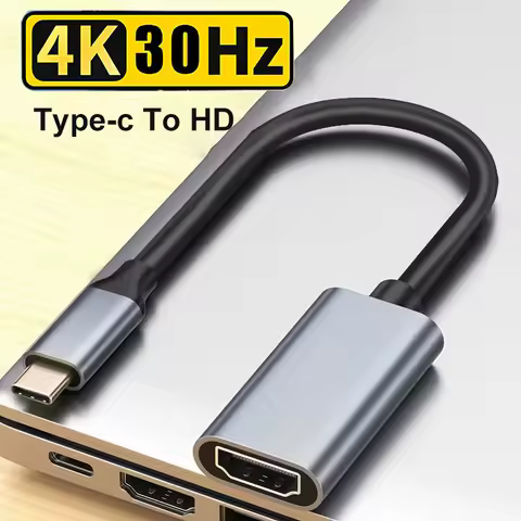 USB C HDMI Cable TYPE C to HDMI 4K Adapter USB C USB 3.1 Male to HDTV Female Converter Cable for Lap