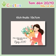 [ Available ] October 20 stickers, Vietnamese Women's Day stickers October 20