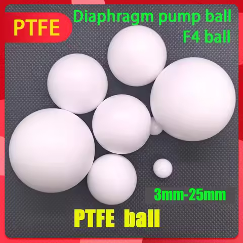 Solid PTFE Balls F4 Ball Plastic Ball Diaphragm Pump Ball 3/4/5/6/6.35/7/8/9/9.5/10/12/12.7-25mm