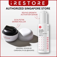 iRestore ScalpStim Derma Roller & Revive Growth Activator Serum for Hair Loss
