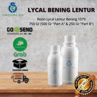 Resin Lycal 1079 / Lical Lentur Bening Flexibel - 750 GR ( Resin 500 Gr + Katalis 250 GR) / Resin Be