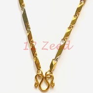 Necklace With 2 Kings 3:1 Matchstick Pattern Size 3 Mm Laser Gold Work 1 Genuine Stainless Steel Acc