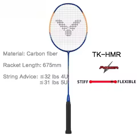 Original VICTOR 4U 5U 6U High-tension Badminton Racquet TK-HMR Badminton Racket 100% carbon Thruster