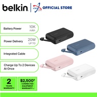 BELKIN BPB021FQ BOOSTCHARGE 10000MAH WITH INTEGRATED CABLE 20W WHITE 3C / CCC CERTIFCATION - BLACK /