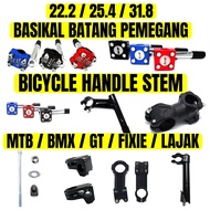 CANDY BICYCLE HANDLE BAR STEM BATANG PEMEGANG BASIKAL 22.2mm 25.4mm 31.8mm 12" - 26" GT BMX MTB FIXIE LAJAK CITY LADY