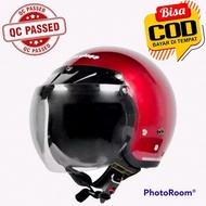 helm bogo retro carlos SNI maroon glos PRIA WANITA DEWASA bogo cargloss classic jpn acn rx casco hit