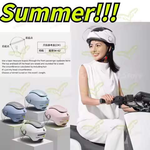 BIBEE Electric Moto Helmet with Ear Protection Four Season Motorcycle Ebike 3/4 Helmet Dual Lens Off