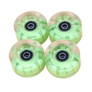 High Elastic Skateboard Wheels Comfortable Skating Wheels 4 Pack Light Up Roller Skate Wheels with B