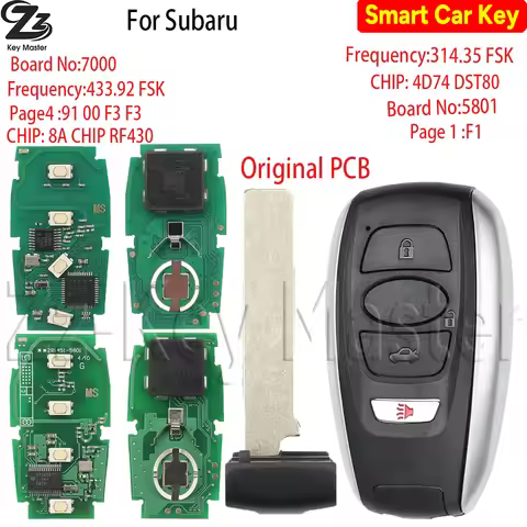 Zz HYQ14AHK HYQ14AHC 8A/ID74 Chip Proximity Smart Car Remote Key For Subaru Impreza Legacy BRZ Cross