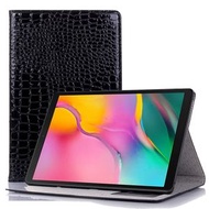 全城熱賣 - 適用於三星 Galaxy Tab A7 T500 鱷魚紋平板皮套（黑色）