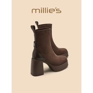 Miaoli Women's Suede Martin Chelsea Boots