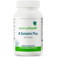 Seeking Health B Complex Plus - Vitamin B Complex Supplement with Choline & Riboflavin - Supports Br