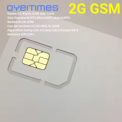 OYEITIMES 2G GSM SIM Card Blank SIM Card 2G Programmable GSM SIM Card ICCID IMSI PIN PUK ADM KI COMP