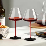แก้วไวน์คริสตัล แก้วไวน์แดง งานหรูหราสวยงาม เซต2ใบ แฮนด์เมด ของขวัญพรีเมี่ยม งานแต่ง งานวันเกิด ไวน์