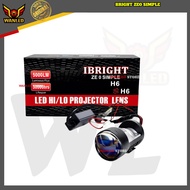 CAHAYA IBRIGHT ZE0 SIMPLE HEADLIGHT - MINI BILED H6 LIGHT 3 COLOR BLUE LENS