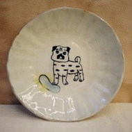 手捏八哥小碟 Ø 12cm 點心盤 咖啡盤 醬料碟 漬物碟 碟子