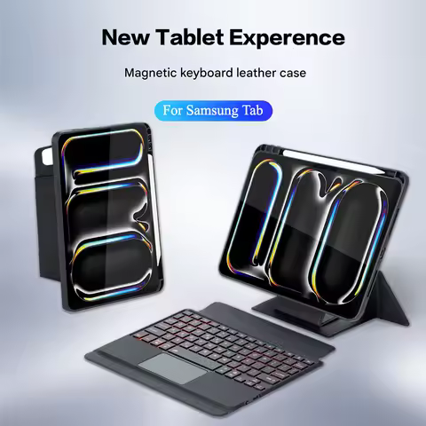 Backlight Keyboard Case for Samsung Galaxy Tab S10 S9FE S8 S7 Plus,Detachable Keyboard Cover for Sam