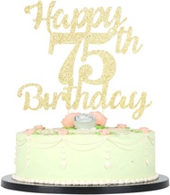 1pc 75th birthday cake topper for happy birthday Happy birthday cake topper cake ornament