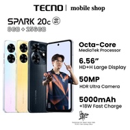 TECNO Spark 20C Smartphone (8GB RAM + 256GB ROM / Mediatek Octa-core Processor / 6.6" Display / 18W 