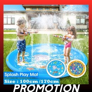🔥Ready Stock🔥Splash Pool Children Fun Sprinkle and Splash Water Spray Mat Portable Pool Inflatable