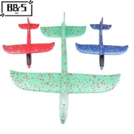 【B&S】 1 Set Outdoor Game Aircraft Model 24/48CM Foam Plane Kits Flying Glider Toy With LED Light Han
