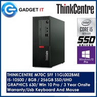 LENOVO THINKCENTRE M70C 11GL002BME SFF (I5-10500,8GB,256GB SSD,UHD GRAPHICS 630,W10 PRO,KEYBOARD + M