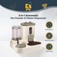 EZPET🐱【2-in-1 Automatic Pet Feeder & Water Dispenser】Pet SuppliesFood Feeder Cat Dog Bowl Anjing Kuc