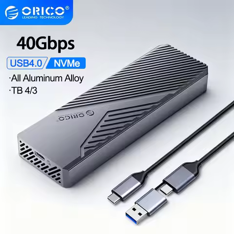 ORICO M2 SSD Case M.2 NVMe SSD Enclosure Adapter 40Gbps USB4 Gen4×4 USB C Aluminum External Box Supp