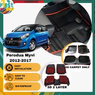 Perodua Myvi 2012-2017 Myvi SE/Myvi Lagi Best /Myvi Adance 5D Carpet Car Mat Floor Mat OEM Carpet Ca
