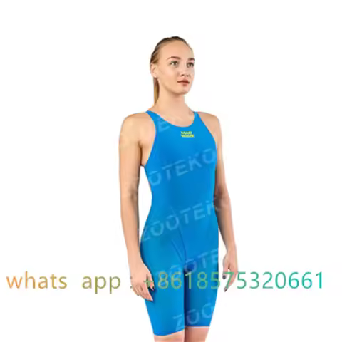 Girl Madwave Professional Swimsuit Knee Length Triathlon Suit Training Sport child Swimwear 1 Piece 