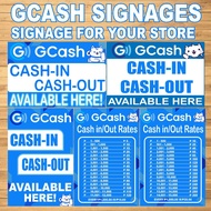 GCash Cash-in Cash-out Rates Signage