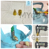 2pcs R134a gas tong converter to charging hose nut adapter 1/4'' refrigerator sambung r134 gas dengan gas hos peti