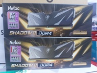 全新行貨長期現貨 Netac Shadow II DDR4-3200 16GB Gaming Memory with Heatsink 連散熱鰭片 (永久保養 )