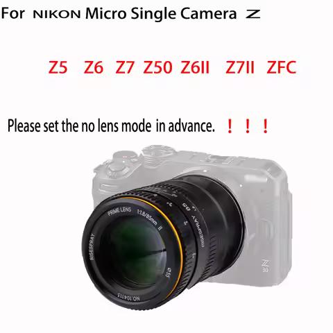 85mm F1.8 updated version Full Frame Manual Focus Portrait Lens for Nikon Z Mirrorless Cameras Z5 Z6