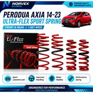 Perodua Axia Ultra Flex Lowered Sport Spring KYB Front Rear 1 Set 4PCS
