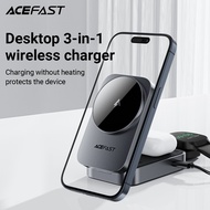ACEFAST E22 Desktop 3-in-1 Wireless Charging Holder for Phone 16 15 14 Pro Max 12 13 Mini Desktop Fa