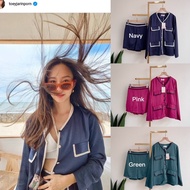 New Satin 3D Set Coat Tee Style